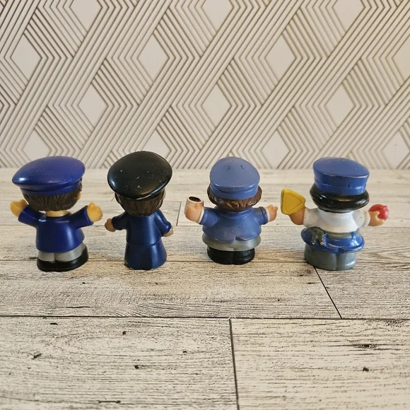 Little People Figures Lot: Police Officer Pilot Pilot Crossing Guard - Picture 2 of 6
